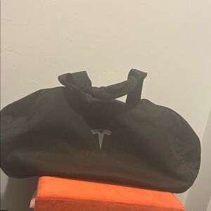 Tesla Black Duffel Bag for Men
